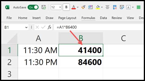 How to Convert Time Value into Seconds in Excel (Formula)