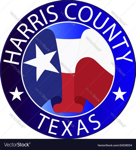 Coat of arms harris county in texas united Vector Image