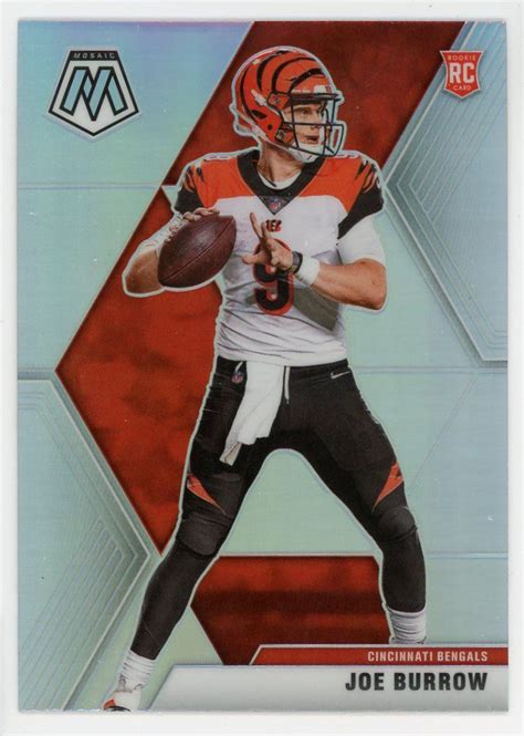 Joe Burrow Bengals 2020 Mosaic Silver Prizm RC Rookie Card #201 ...