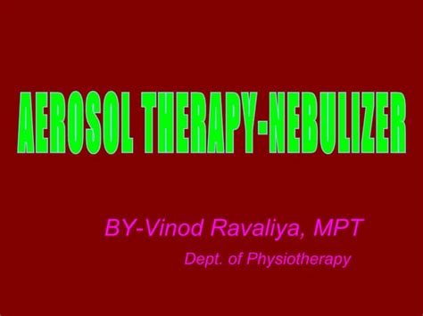 Aerosol therapy | PPT