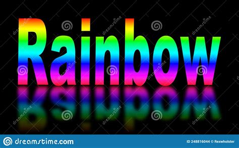 Rainbow Sign with Reflection Stock Illustration - Illustration of ...