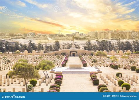 Beautiful View of El Alamein British War Cemetery in El Alamein Stock Photo - Image of ...