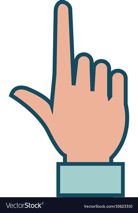 Human hand with finger pointing Royalty Free Vector Image