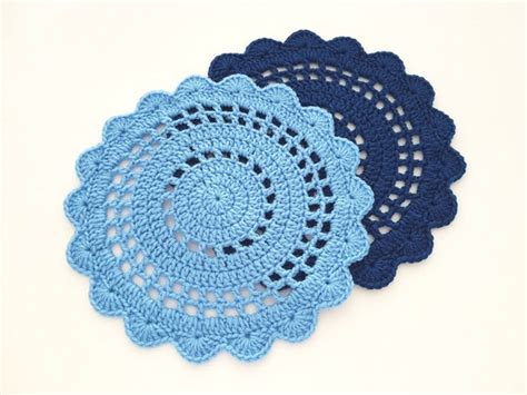 Crochet Round Placemat Pattern Crochet Scallop Placemat PDF