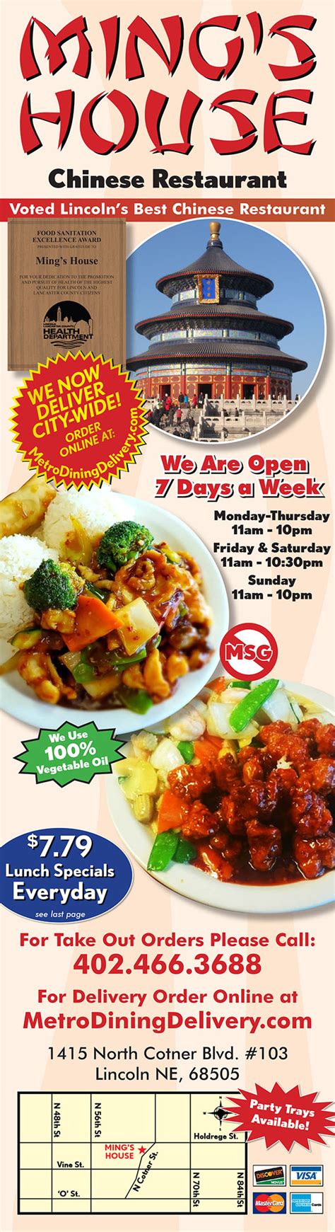 Ming's House Lincoln | Order Online | Delivery | Menu | Lincoln NE ...