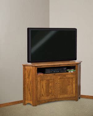 Mission Corner TV Stand | Amish Solid Wood TV Stands | Kvadro Furniture