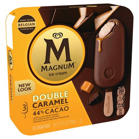 Magnum Ice Cream Bars Double Caramel 9.13 oz, 3 Count - Walmart.com - Walmart.com