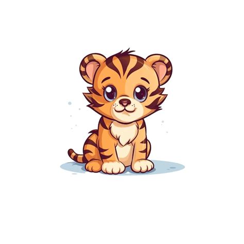 Simple Little Tiger Clipart