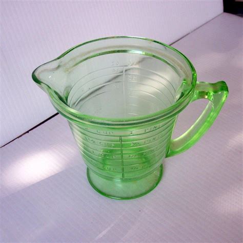 Vintage Depression Glass Measuring Cup Green Depression Glass 2 Cups from ...