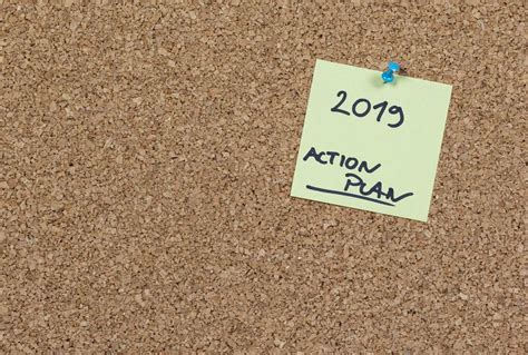 2019 action plan written on sticky note - Creative Commons Bilder