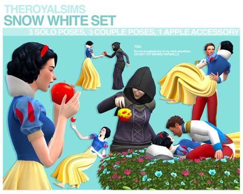 THEROYALSIMS SNOW WHITE SET | The Royal Sims | Sims, Sims 4, Sims 4 cc packs