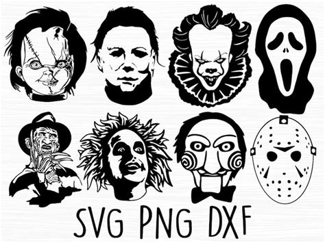 Horror Movie Characters Svg Bundle Freddy Svg Scream Svg | Etsy Canada ...