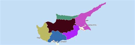 Map of Cyprus Districts - Mapline