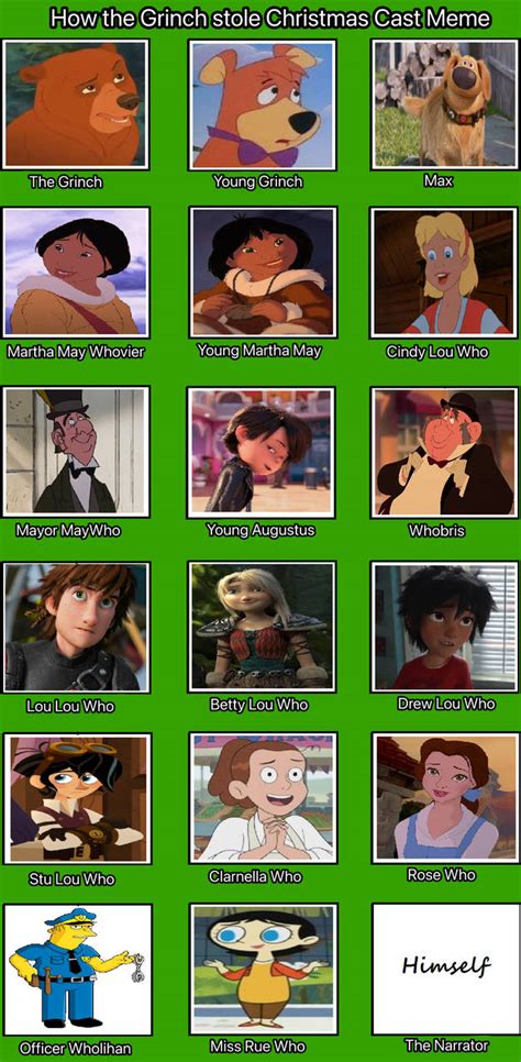 How the Grinch Stole Christmas Cast by agus890 on DeviantArt