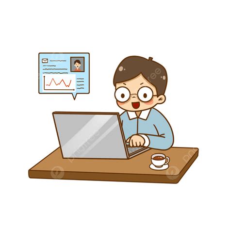 Working At Home PNG Transparent, Work At Home, Office, Video Conference, Cartoon PNG Image For ...