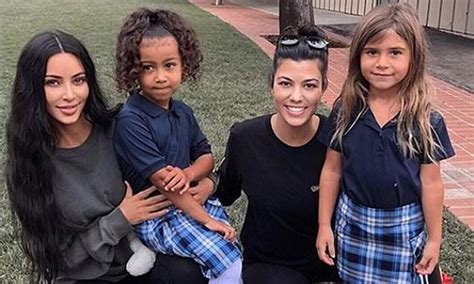 Kim and Kourtney Kardashian drop North and Penelope at school | Kim and kourtney, Kourtney ...