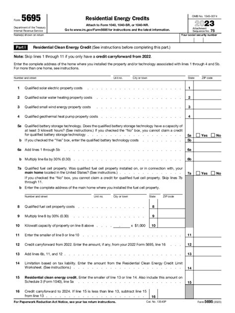 2023 IRS Form 5695 Fill Online, Printable, Fillable, Blank - pdfFiller