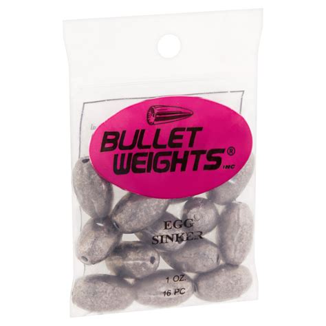 Bullet Weights® EGI5-24 Lead Egg Sinker Size 1 oz Fishing Weights - Walmart.com