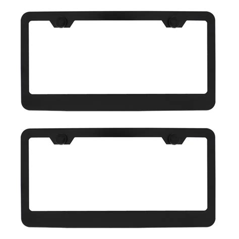 Dual Black Metal License Plate Frame Kit - Raney's Truck Parts