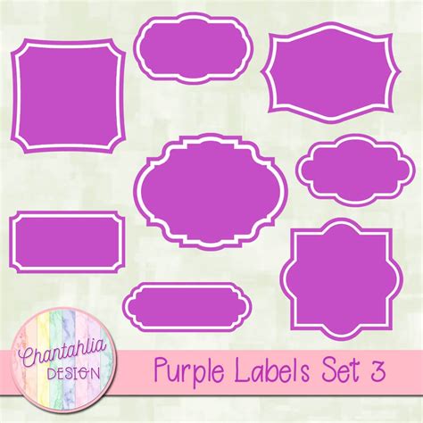 Free Labels Design Elements in Purple