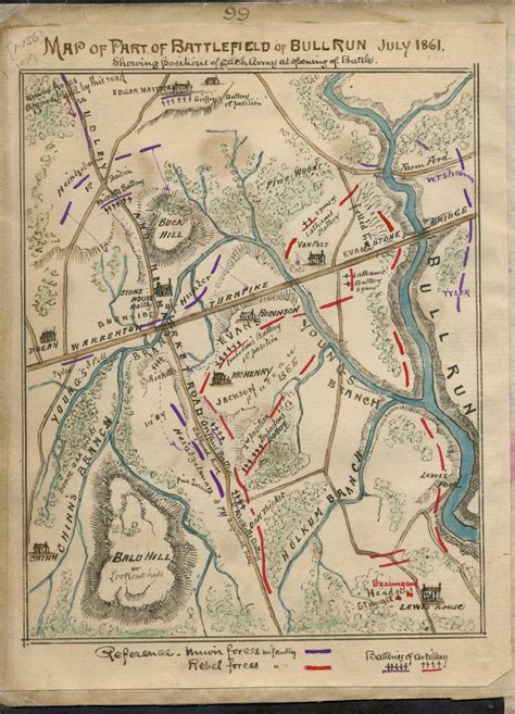 Map of the battle at Bull Run | Bull run, Battlefield, Map