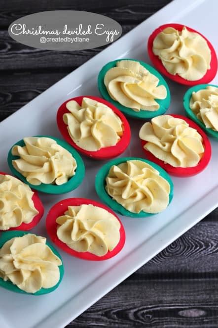 Christmas Deviled Eggs | Created by Diane