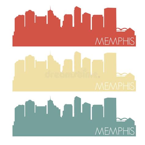 Memphis Skyline Silhouette Stock Illustrations – 151 Memphis Skyline ...