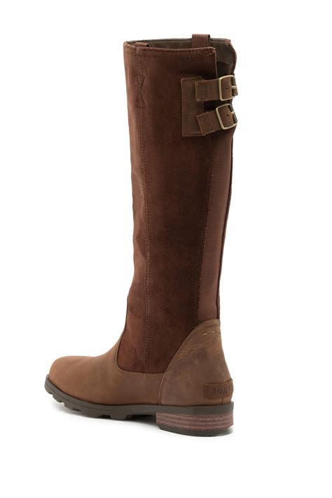 Sorel Leather Emelie Tall Boot in Brown - Lyst