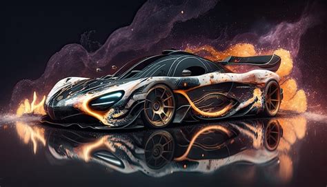 Premium Photo | Wallpaper of Mclaren car with smoke and galaxy vibe ...