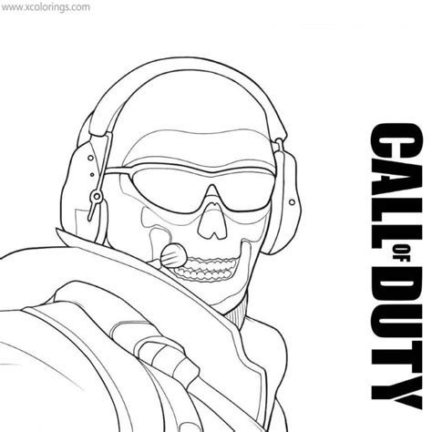 Call Of Duty Coloring Pages GHOST by birdboy100 - XColorings.com