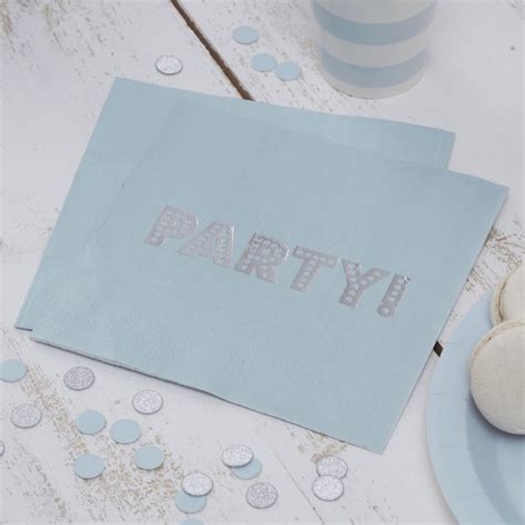 Είδη Πάρτι - Happy Teapot-Paper napkins - Baby blue Party