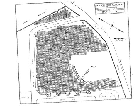 New Calvary Detail Maps | Boston Catholic Cemetery