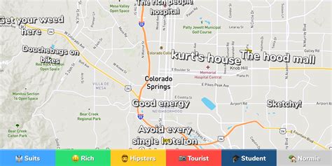 Colorado Springs Neighborhood Map