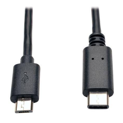 U040-006-MICRO - USB 2.0 Hi-Speed Cable, USB Micro-B Male to USB Type-C ...