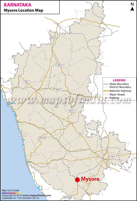 Mysore Map In Karnataka - Blythe Starlene