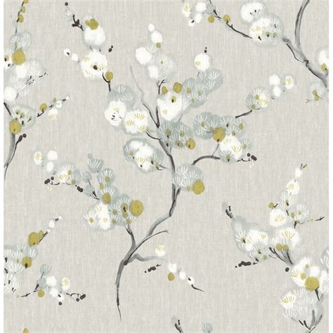 Brewster Fresh Start Kitchen and Bath 56.38-sq ft Blue Non-woven Floral ...