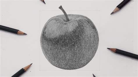 How To Draw an APPLE using Pencils - YouTube