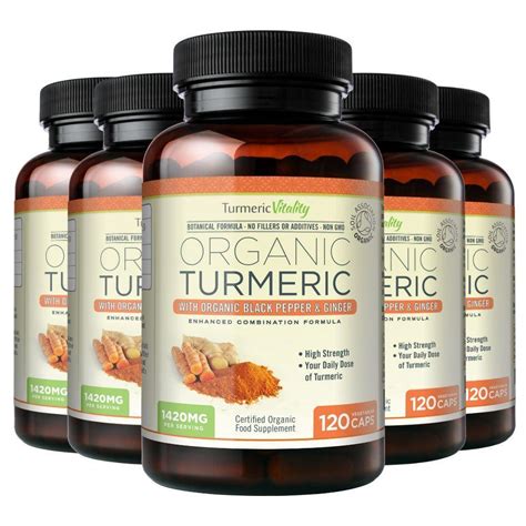 Organic Turmeric Capsules | Turmeric Capsules with Black Pepper ...