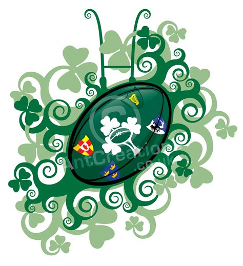 Rugby Ireland Emblem — Vector Illustrator | Cartoons | Characters ...