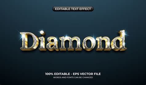 Realistic Diamond Text Effect Graphic by Alfaruki Design · Creative Fabrica