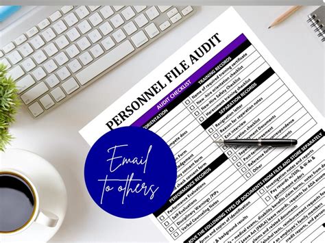 Checklist Employee File Audit HR Template Editable MS Word - Etsy