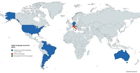 Italian language across the world. : r/MapPorn