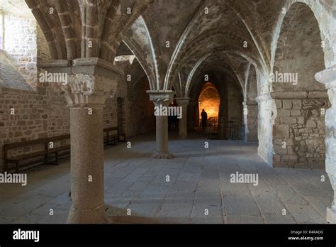 Mont saint michel abbey interior hi-res stock photography and images - Alamy