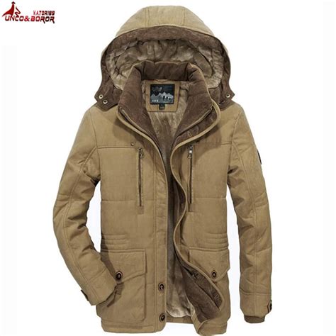 UNCO&BOROR Plus size L~5XL 6XL winter military men outwear thick snow parka coat windbreak ...