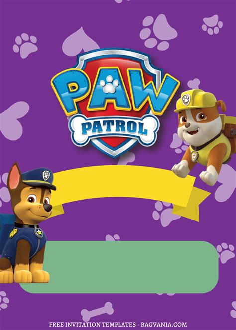 the paw patrol poster with two dogs and a banner