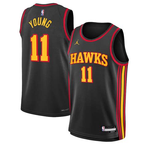 Nike ATLANTA HAWKS SWINGMAN JERSEY Trae Young Black - BLACK/YOUNG TRAE