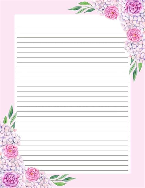 Free Printable Spring Stationery - Healthy and Lovin' It