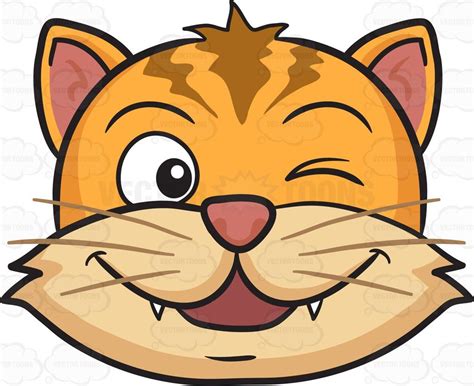 Free Winking cat expression Vector Image - 1371716 | StockUnlimited ...