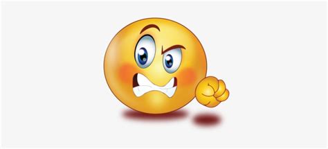 Angry Face With Fist Hand - Angry Emoji With Hands - 384x384 PNG ...