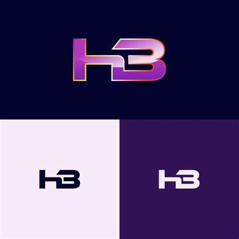 Premium Vector | Hb initial letter logo with gradient style